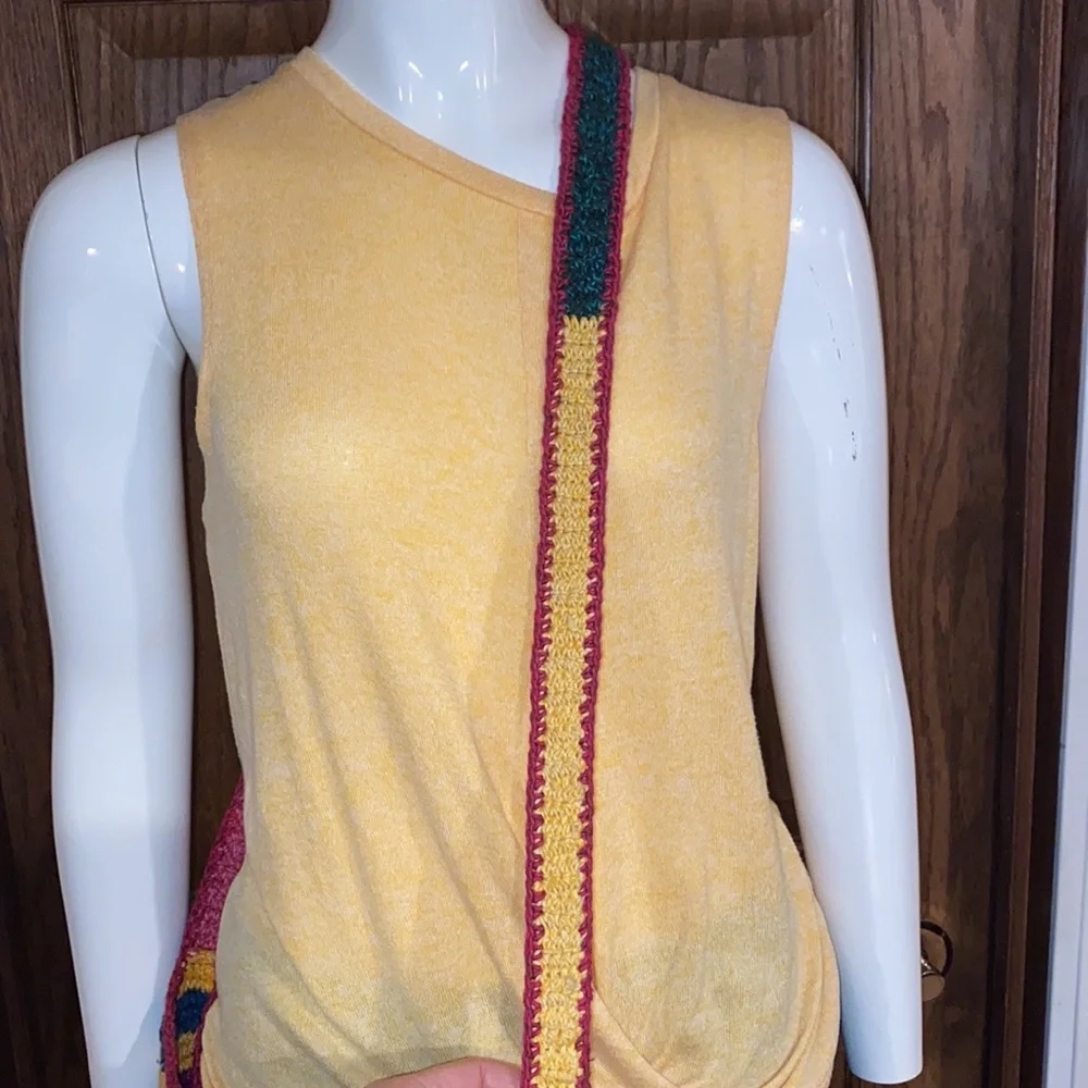 Hand Crochet Muli-colored Woven Hobo Bag